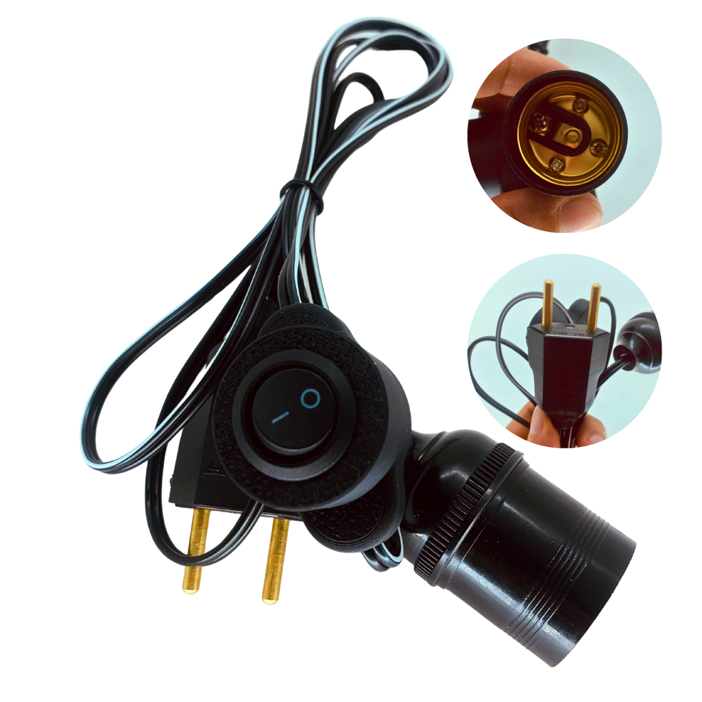 Cabo rabicho para luminária ou abajur de 1,5m