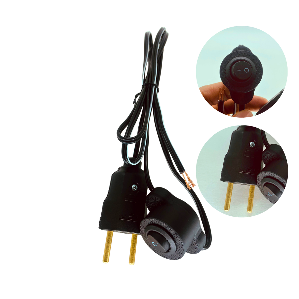 Cabo rabicho para luminária ou abajur de 1,5m